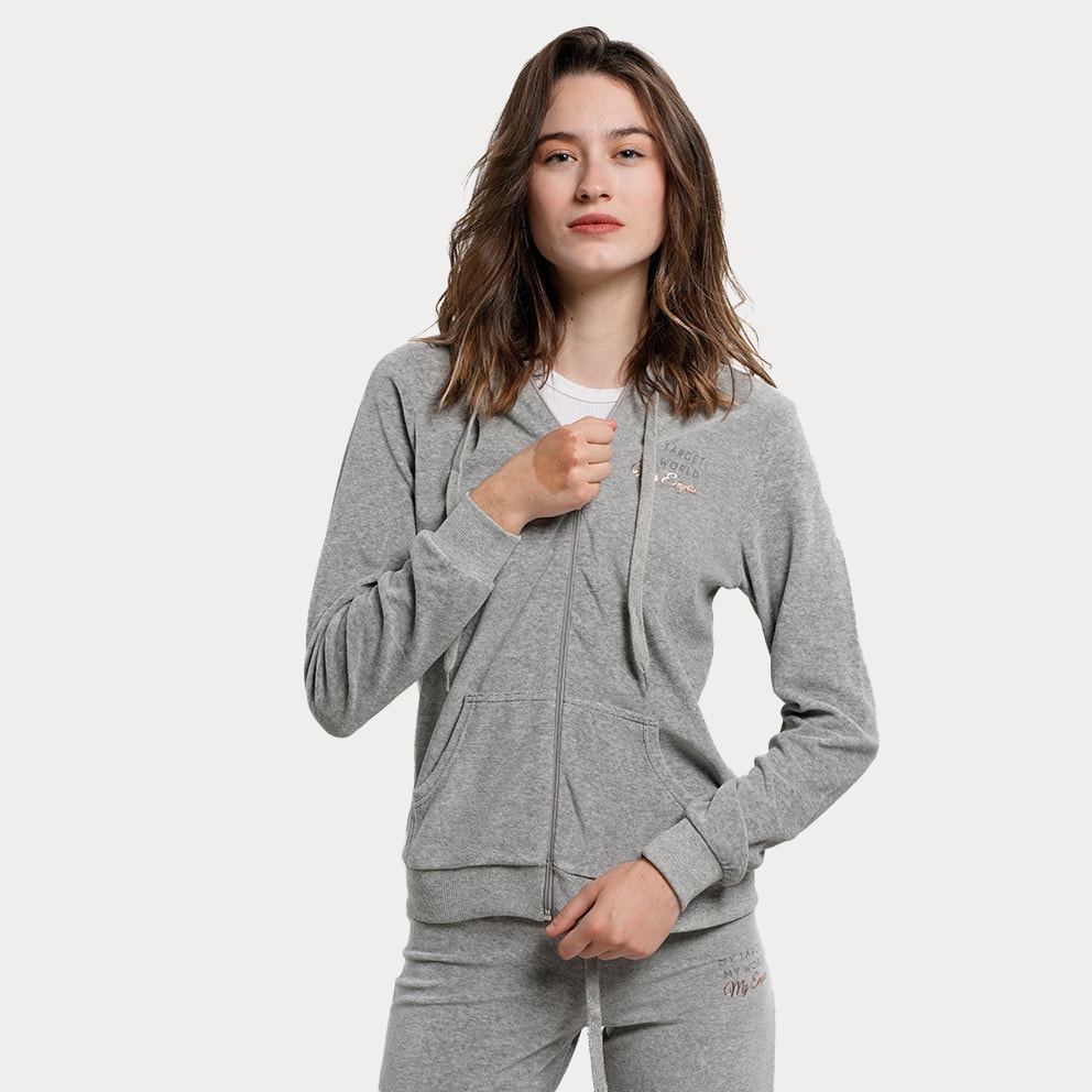 Target Set With Hoodie Velour Γυναικείο Σετ Με Κουκούλα