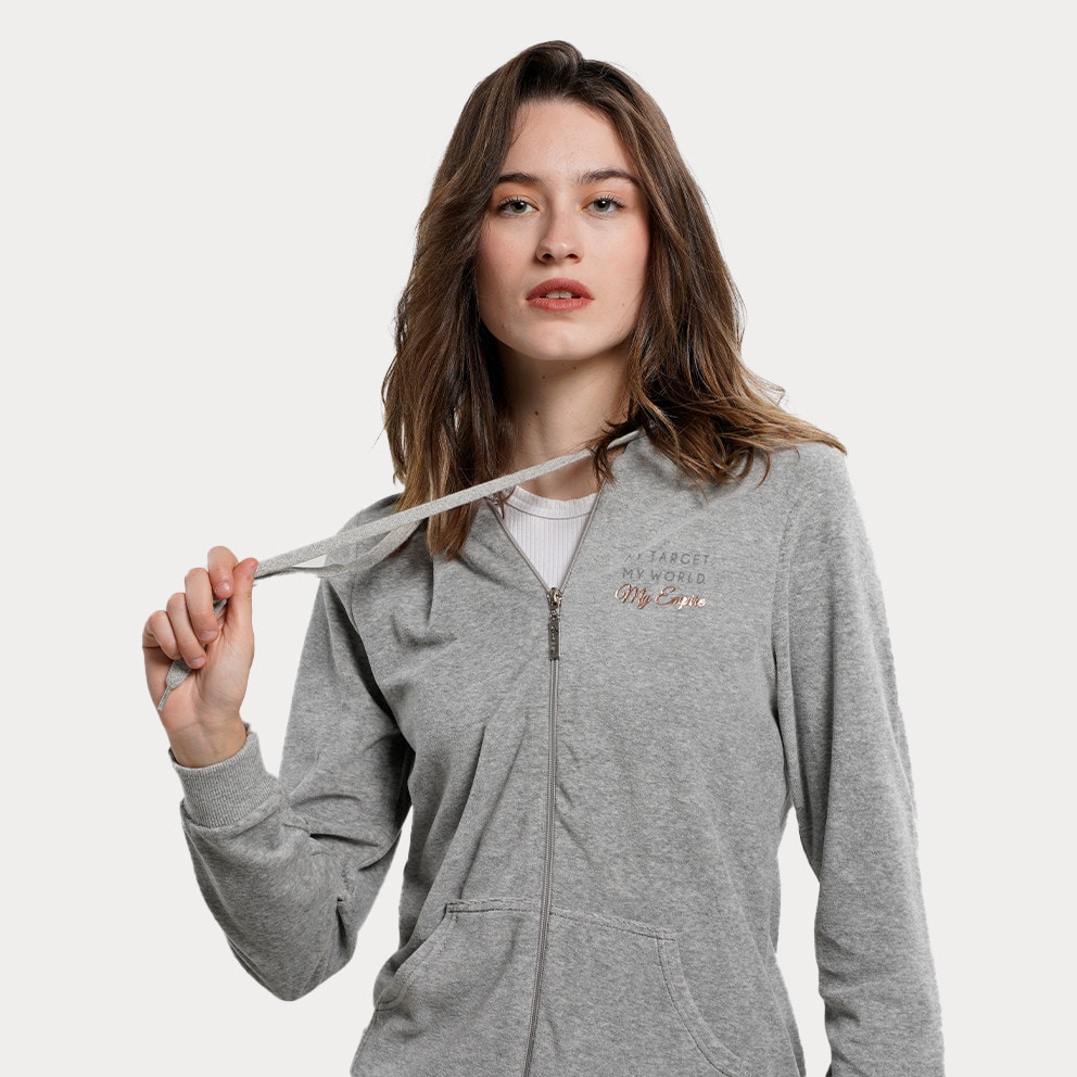 Target Set With Hoodie Velour Γυναικείο Σετ Με Κουκούλα