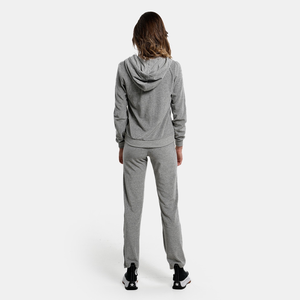 Target Set With Hoodie Velour Γυναικείο Σετ Με Κουκούλα