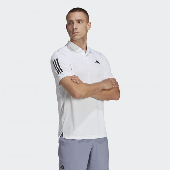 adidas gold club 3 stripes tennis polo shirt