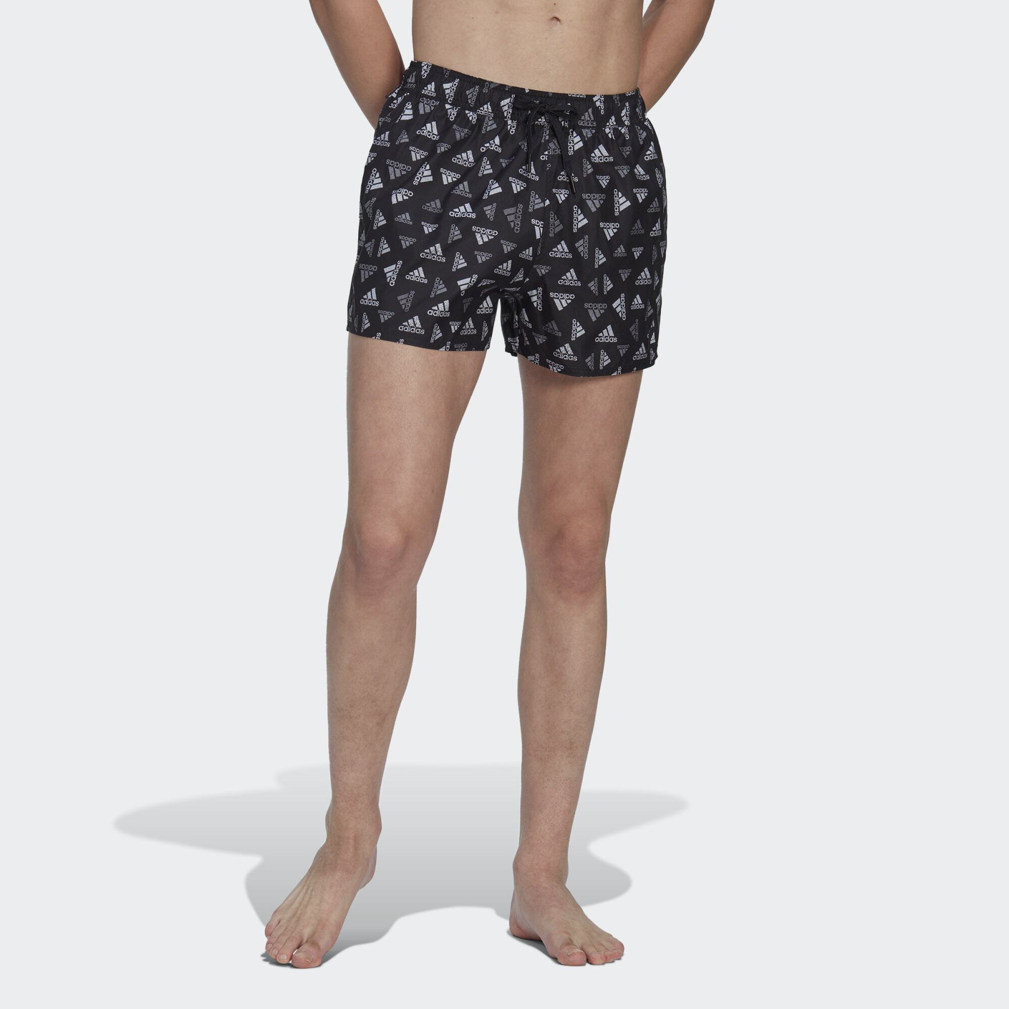 adidas Logo Print CLX Swim Shorts Very Short Length (9000133572_22872)