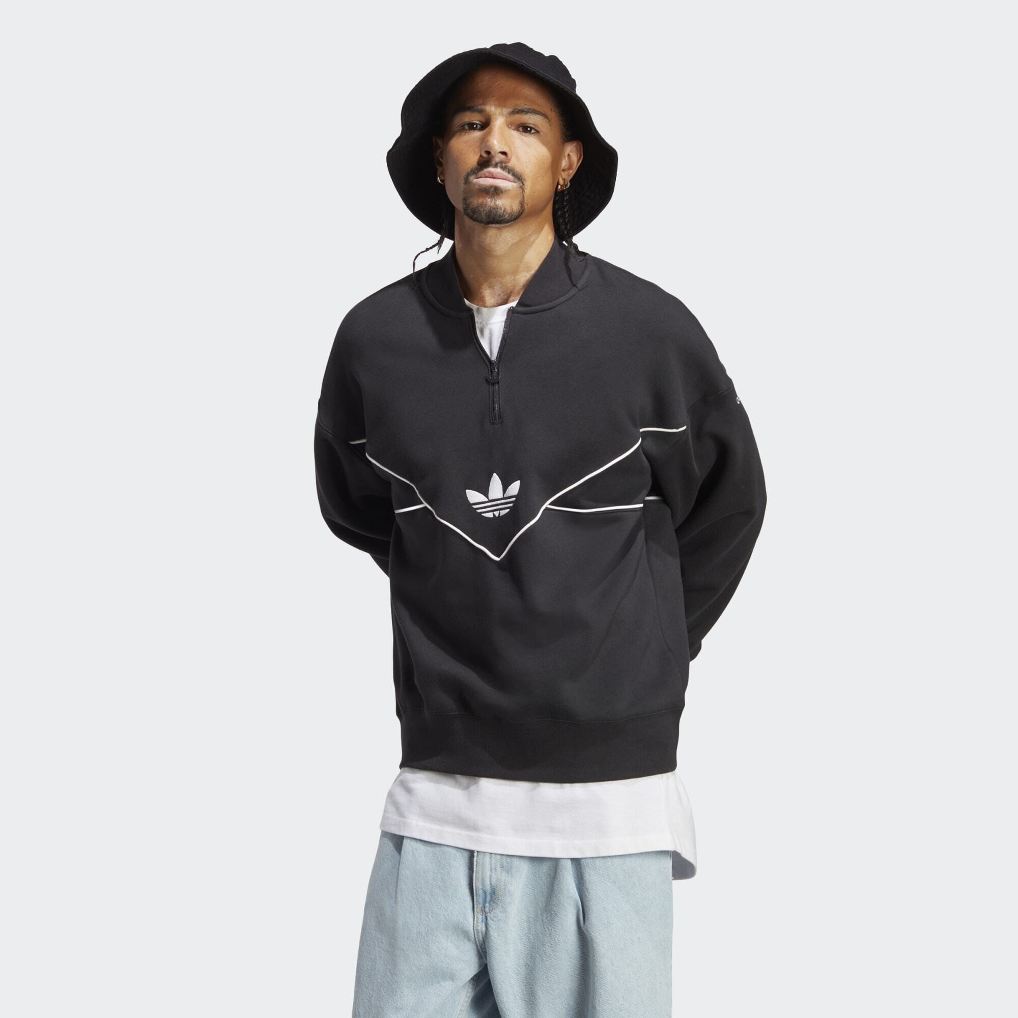 adidas Originals Adicolor Seasonal Archive Half-Zip Crew Sweatshirt (9000133679_22872)