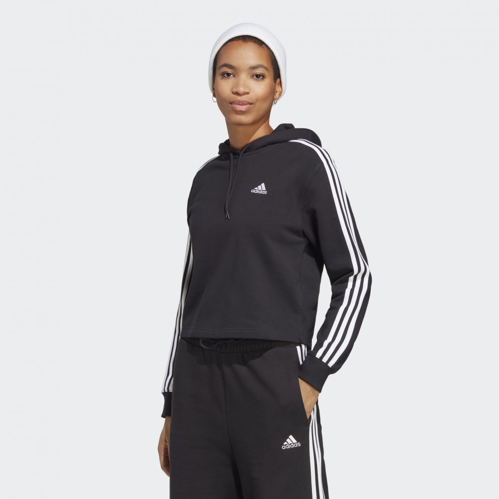 adidas Essentials 3-Stripes French Terry Crop Hoodie