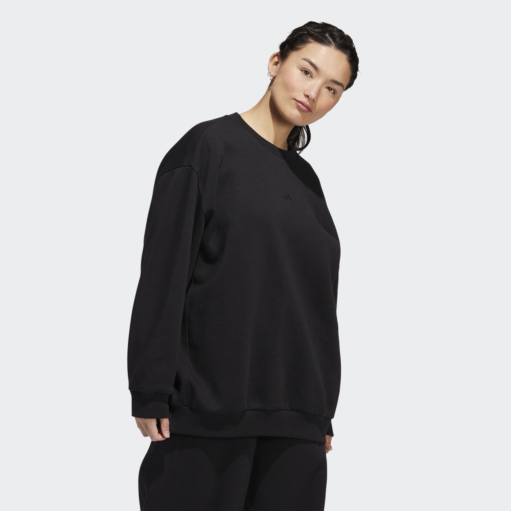 adidas All-Season Fleece Oversized Crew Sweatshirt (9000134583_1469)