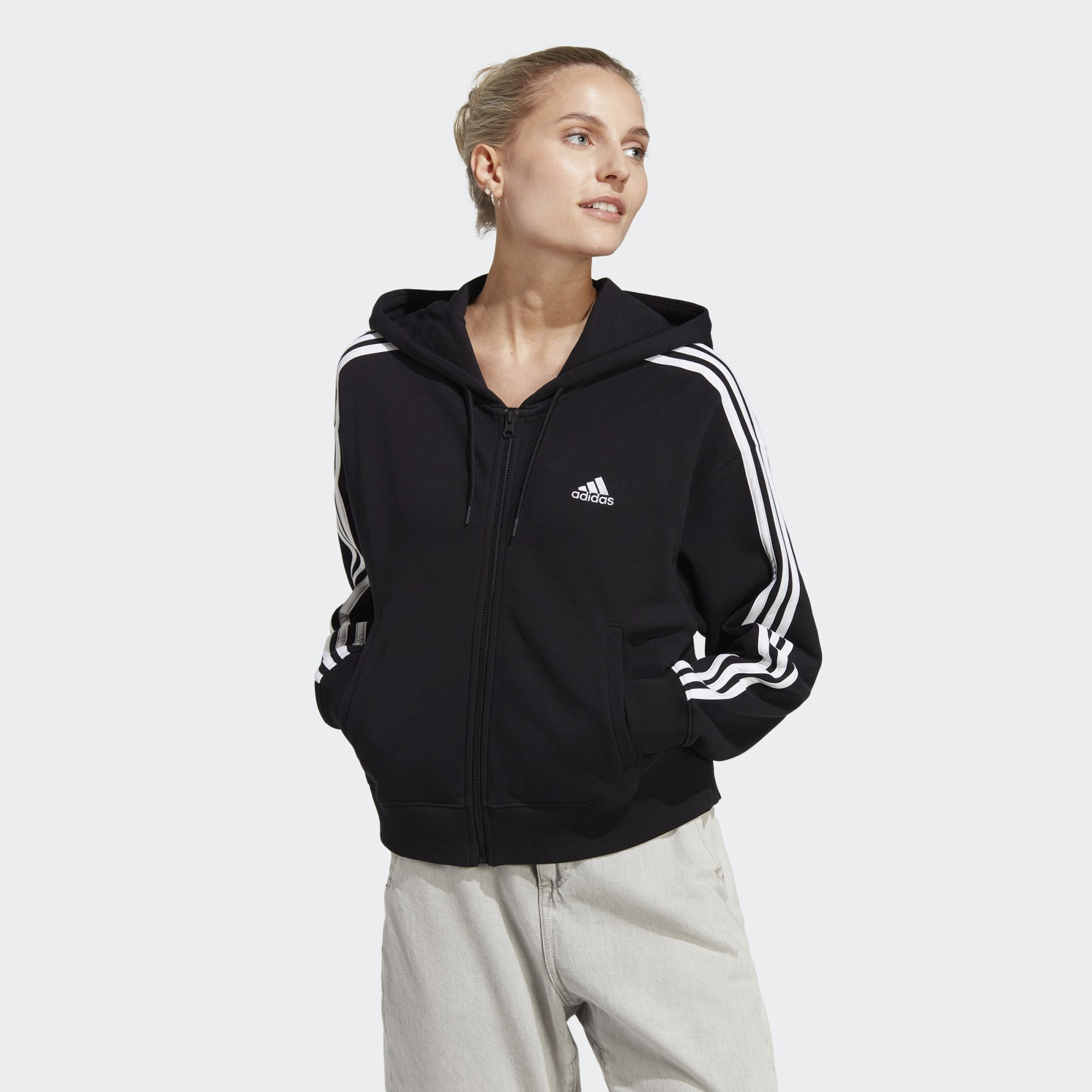 adidas Essentials 3-Stripes French Terry Bomber Full-Zip (9000134761_22872)