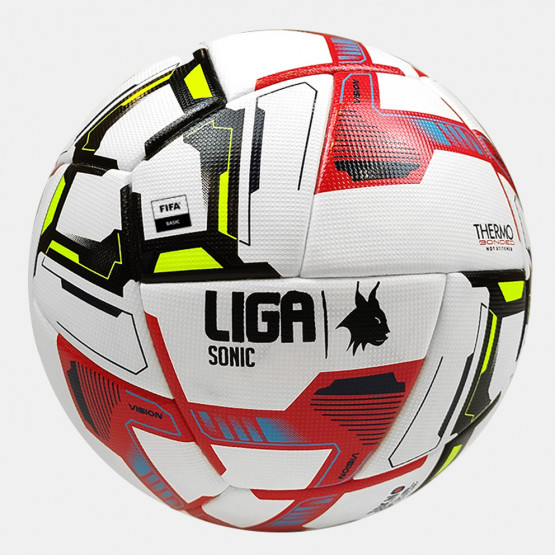 LIGASPORT Soccer Ball Sonic Tekno (Red/Cyan/Navy)