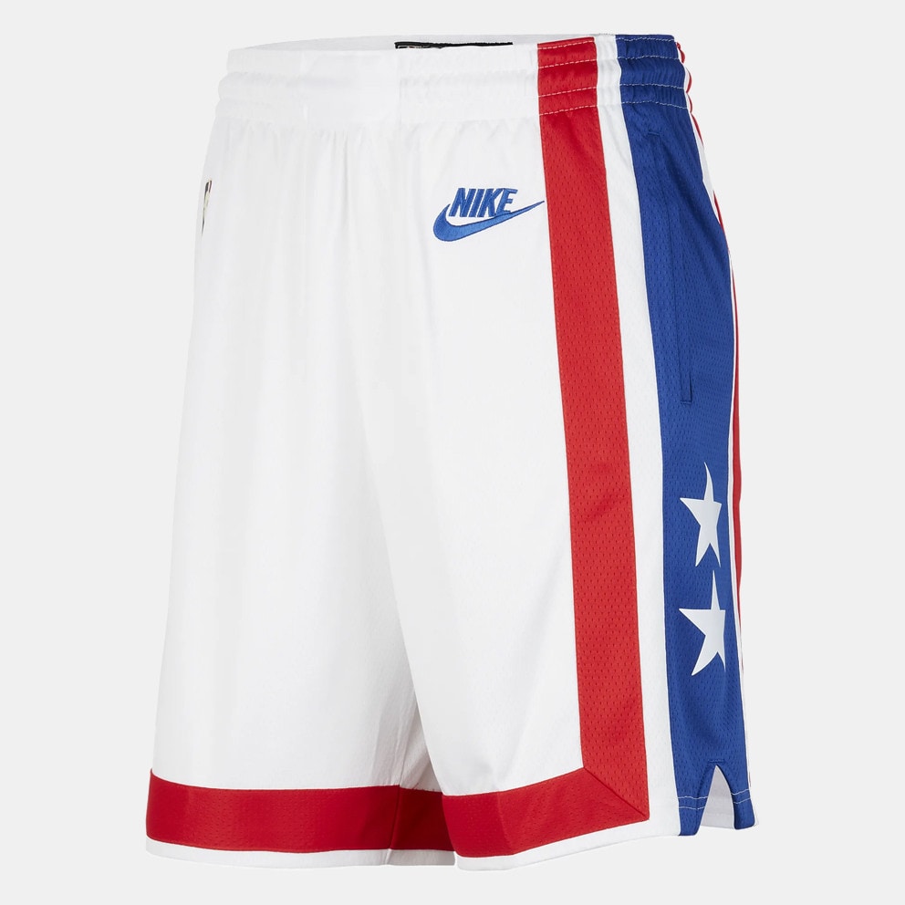 Nike Mens Warriors HWC Swingman Shorts - White/Blue Size XL