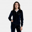 Target Set With Hoodie Velour Γυναικείο Σετ Με Κουκούλα