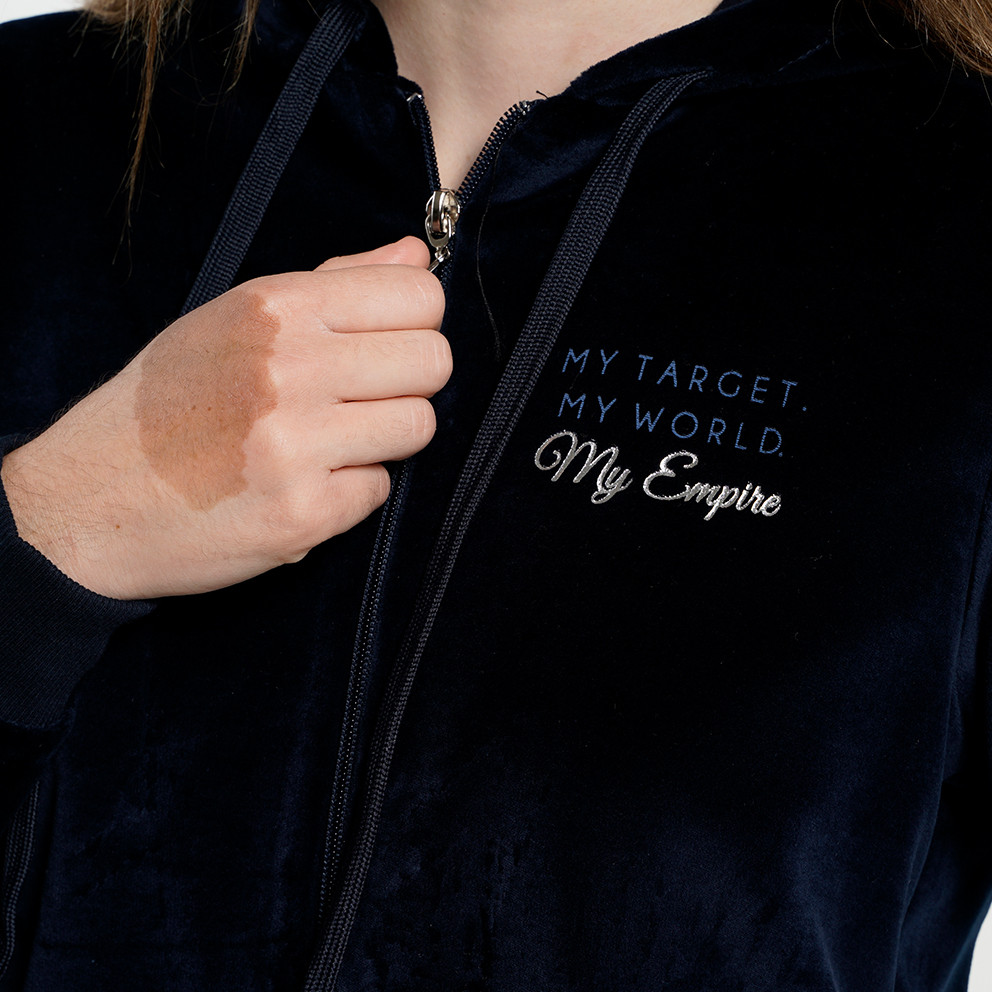 Target Set With Hoodie Velour Γυναικείο Σετ Με Κουκούλα