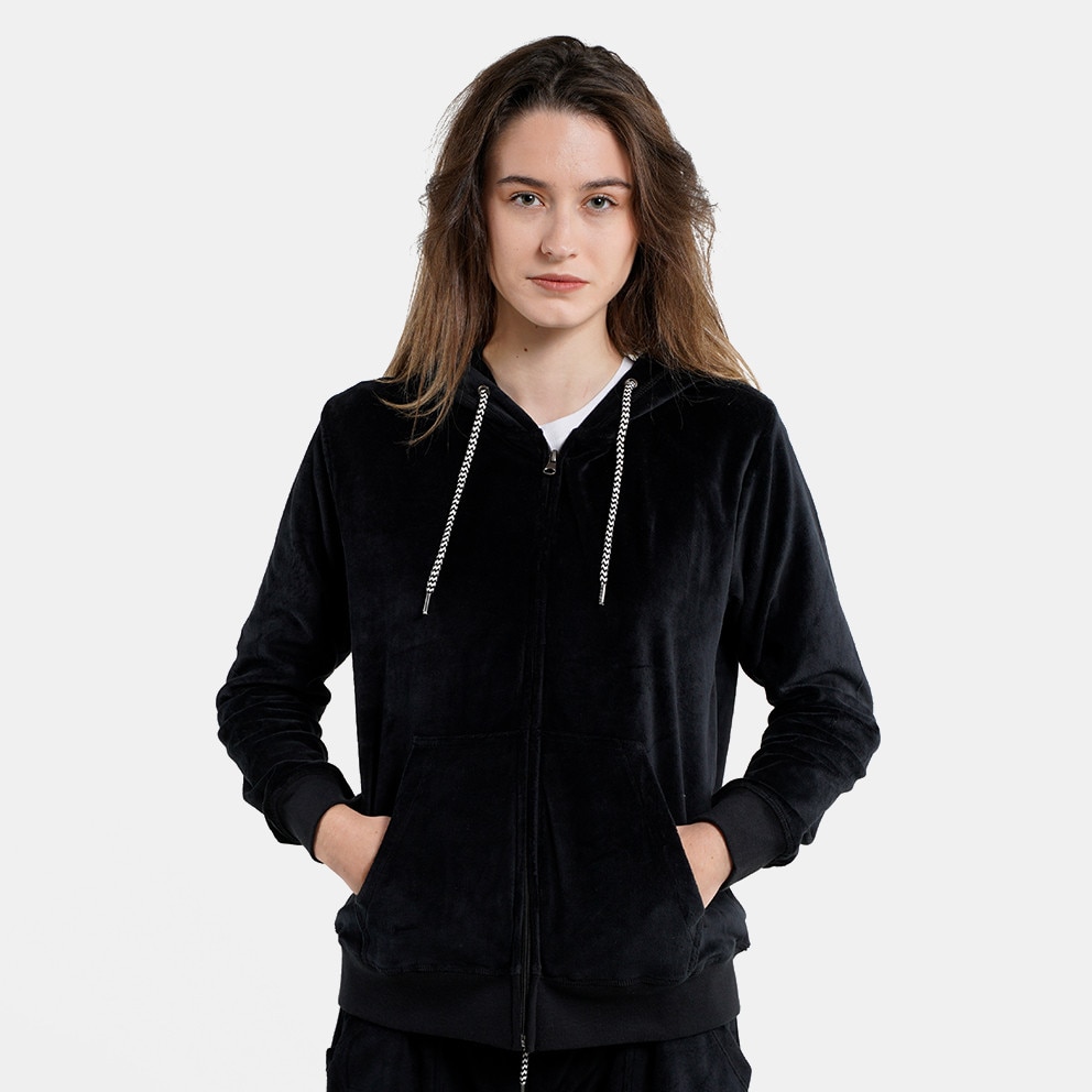 Body Action Women Velour Hoodie Γυναικεία Ζακέτα