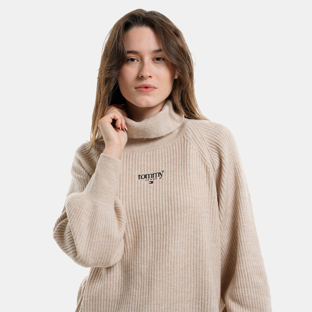 Tommy Jeans Rib-Knit Turtleneck Women's Sweater