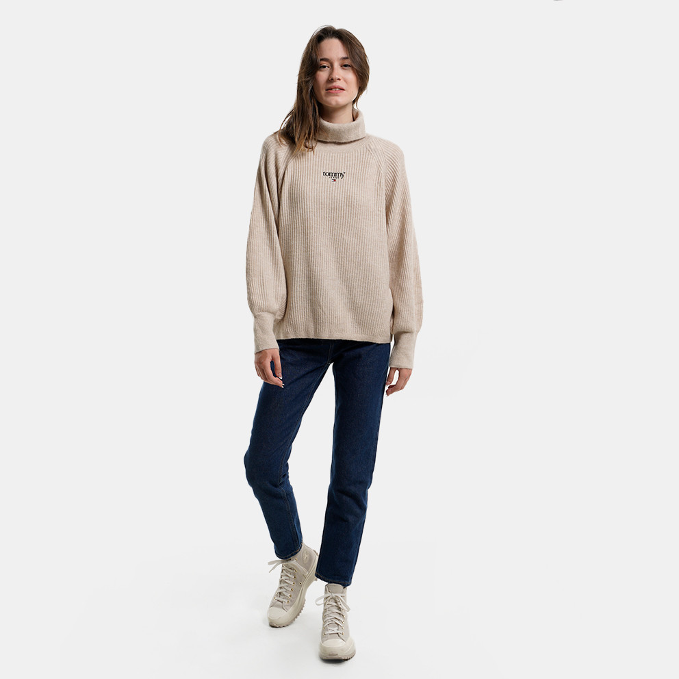 Tommy Jeans Rib-Knit Turtleneck Women's Sweater