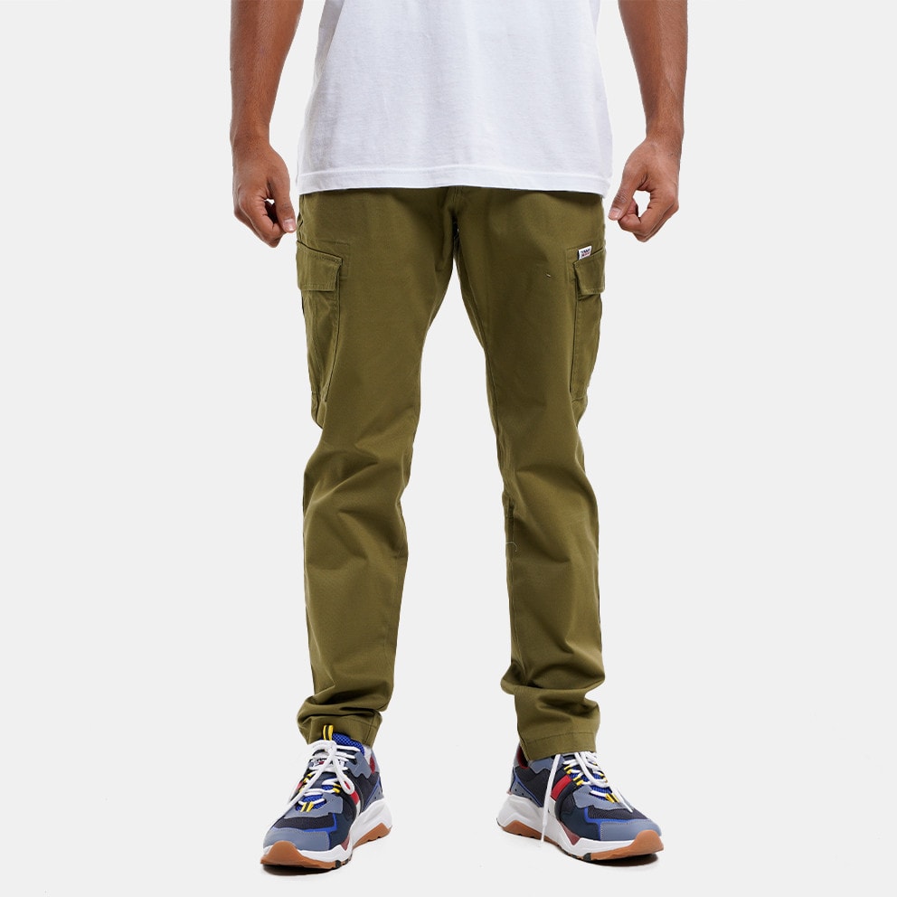 шкарпетки tommy - Tommy Jeans Tjm Scanton Dobby Men's Cargo Pants Green DM0DM13487 - L8Q32