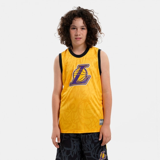 Nike Basketball NBA LA Lakers cropped hoodie in yellow