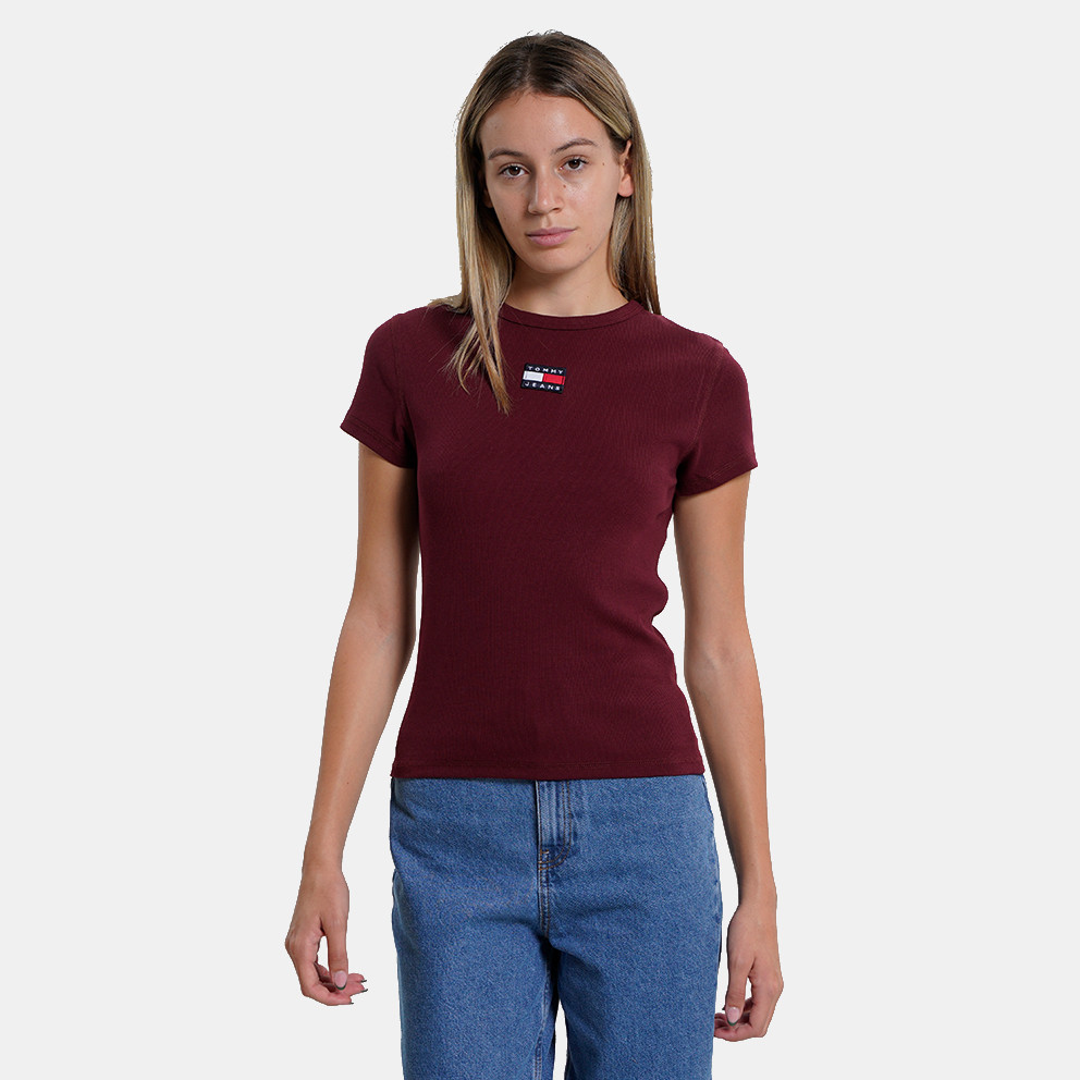 Tommy Jeans Baby Rib Center Badge Γυναικείο T-shirt (9000123595_63708)