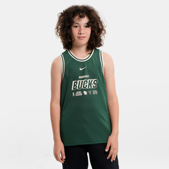 Nike Drifit Tank Dna Courtside Milwaukee Bucks Παιδική Φανέλα