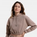 Target Loose Fleece "Moment Loose" Γυναικεία Cropped Μπλούζα με Κουκούλα