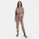 Target Loose Fleece "Moment Loose" Γυναικεία Cropped Μπλούζα με Κουκούλα