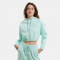 Target Loose Fleece "Moment Loose" Γυναικεία Cropped Μπλούζα με Κουκούλα