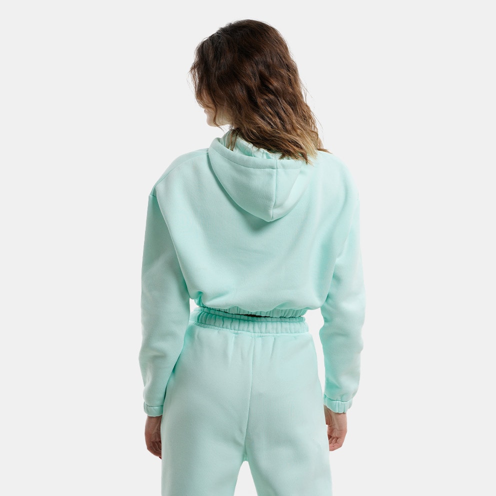 Target Loose Fleece "Moment Loose" Γυναικεία Cropped Μπλούζα με Κουκούλα