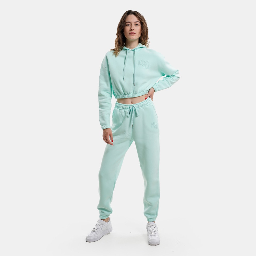 Target Loose Fleece "Moment Loose" Γυναικεία Cropped Μπλούζα με Κουκούλα