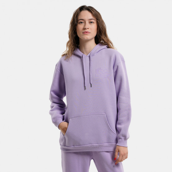 Target Loose Fleece "Moment Loose" Γυναικεία Μπλούζα με Κουκούλα