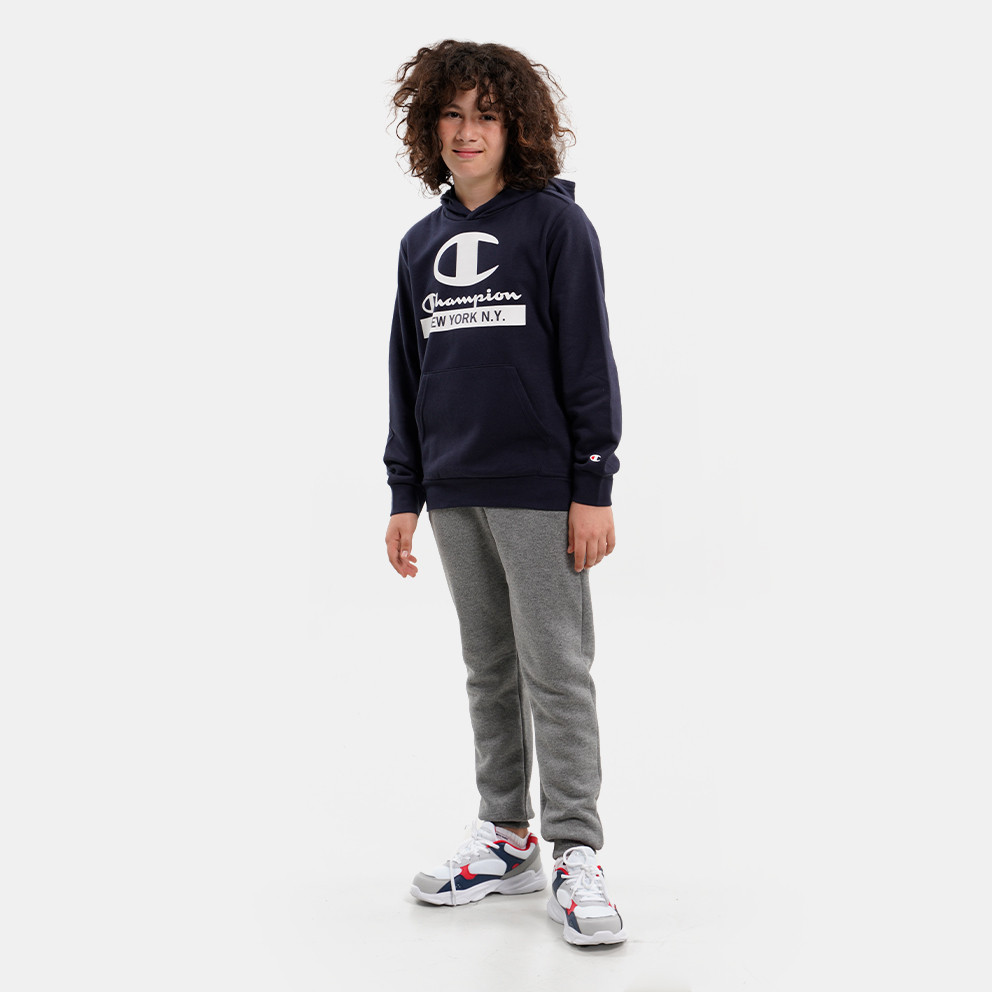 BS501 - Beige Hoodie With Print In Cotton Man - Champion Kid's Hoodie Blue  306169