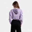 Target Loose Fleece "Moment Loose" Γυναικεία Cropped Μπλούζα με Κουκούλα