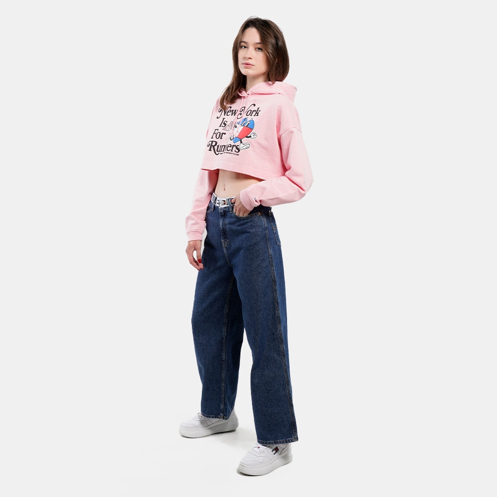 TG0 - Tommy Jeans Spr Cropped Sportees Runners Women's Hoodie Pink  DW0DW14872 - Чоловічі куртки tommy hilfiger denim