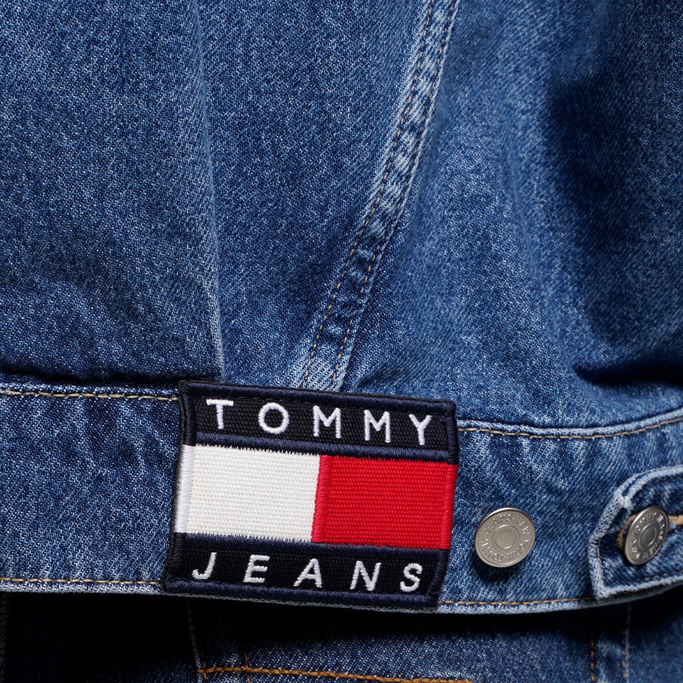 Wide Jeans - Jacket Blue 1A5 Verde - Sleeve Tommy Tommy Kampala Blusão Oversize Denim Moletom DW0DW14833 Women\'s