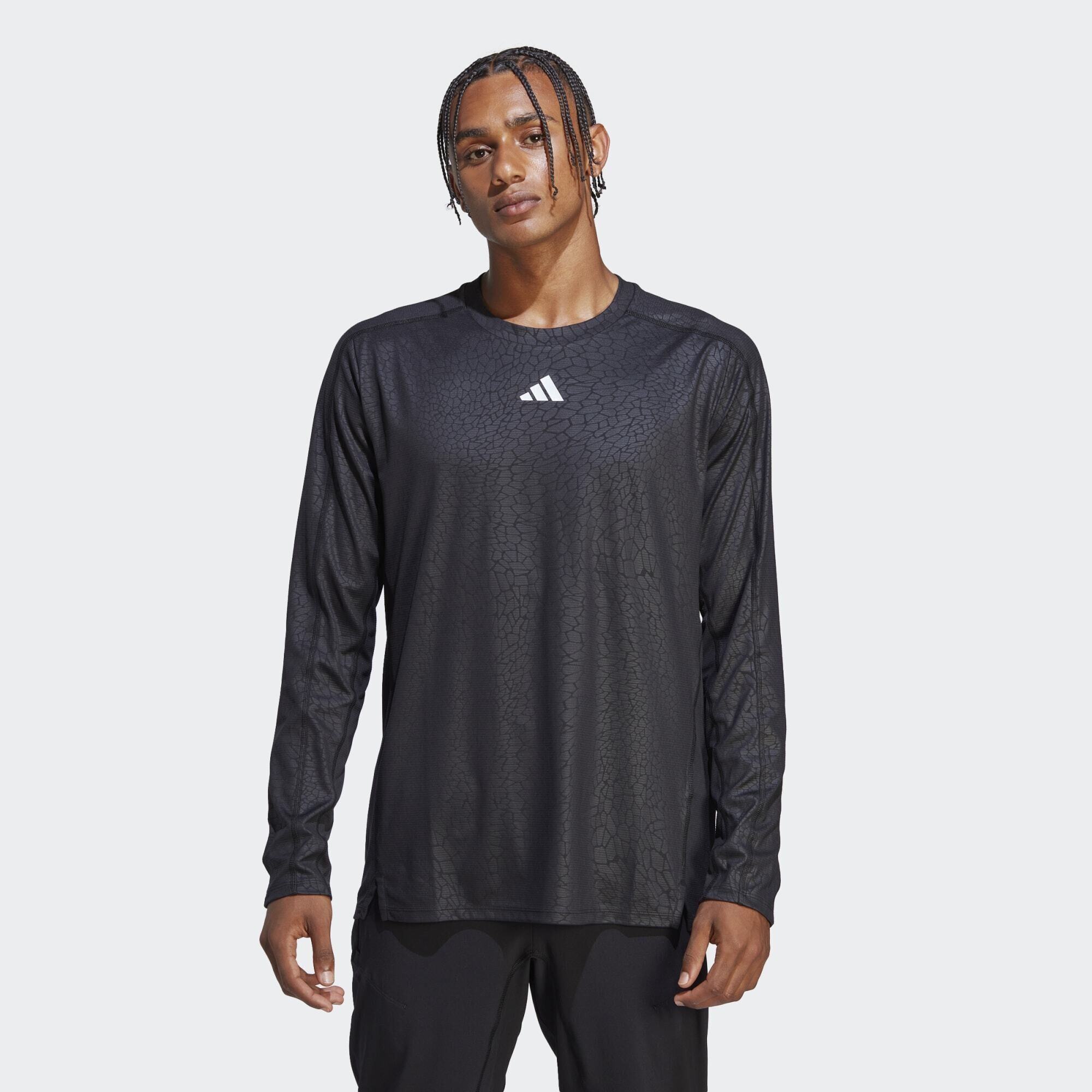 adidas Workout PU Print Long Sleeve Tee (9000141178_1469)