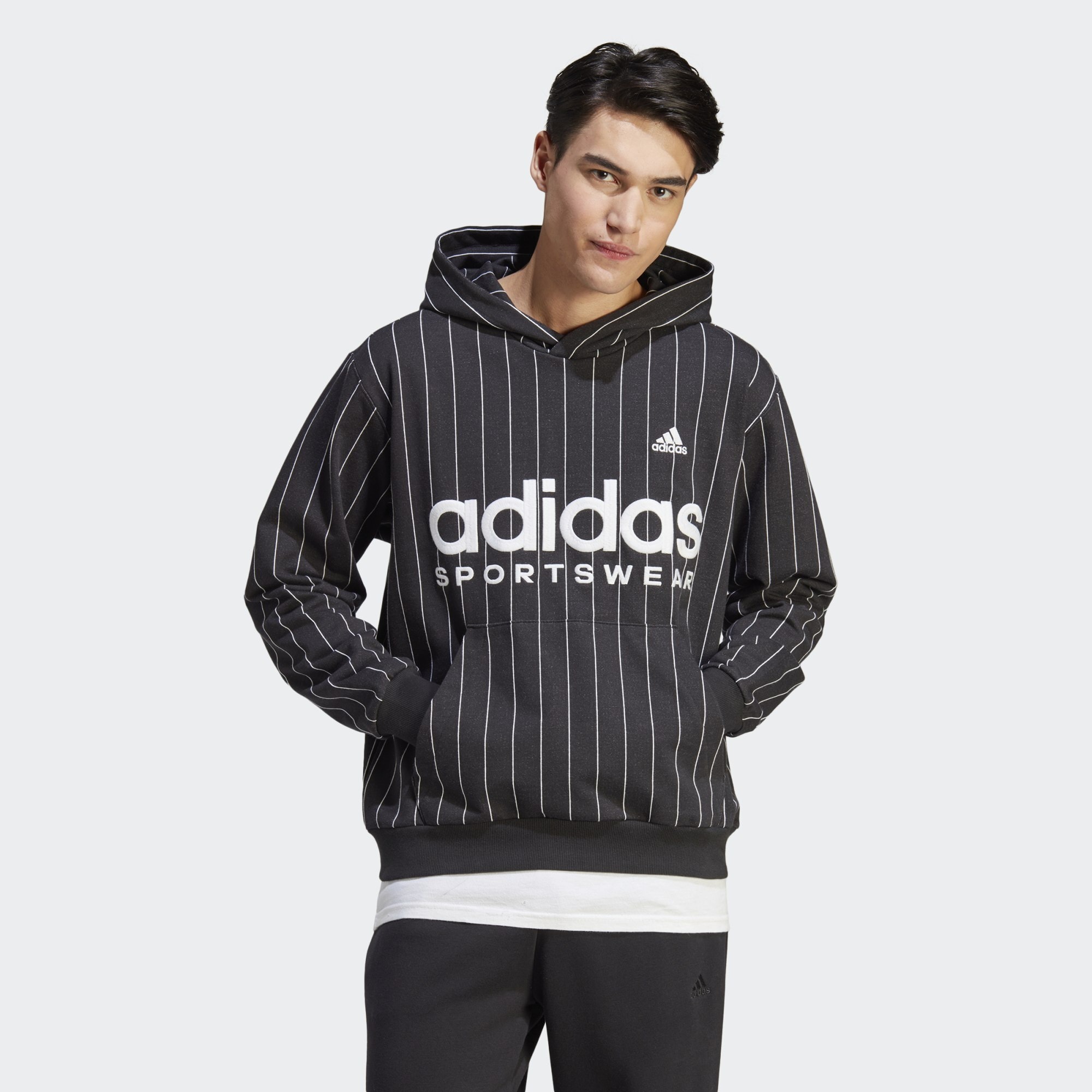 adidas Pinstripe Fleece Hoodie (9000141415_1469)