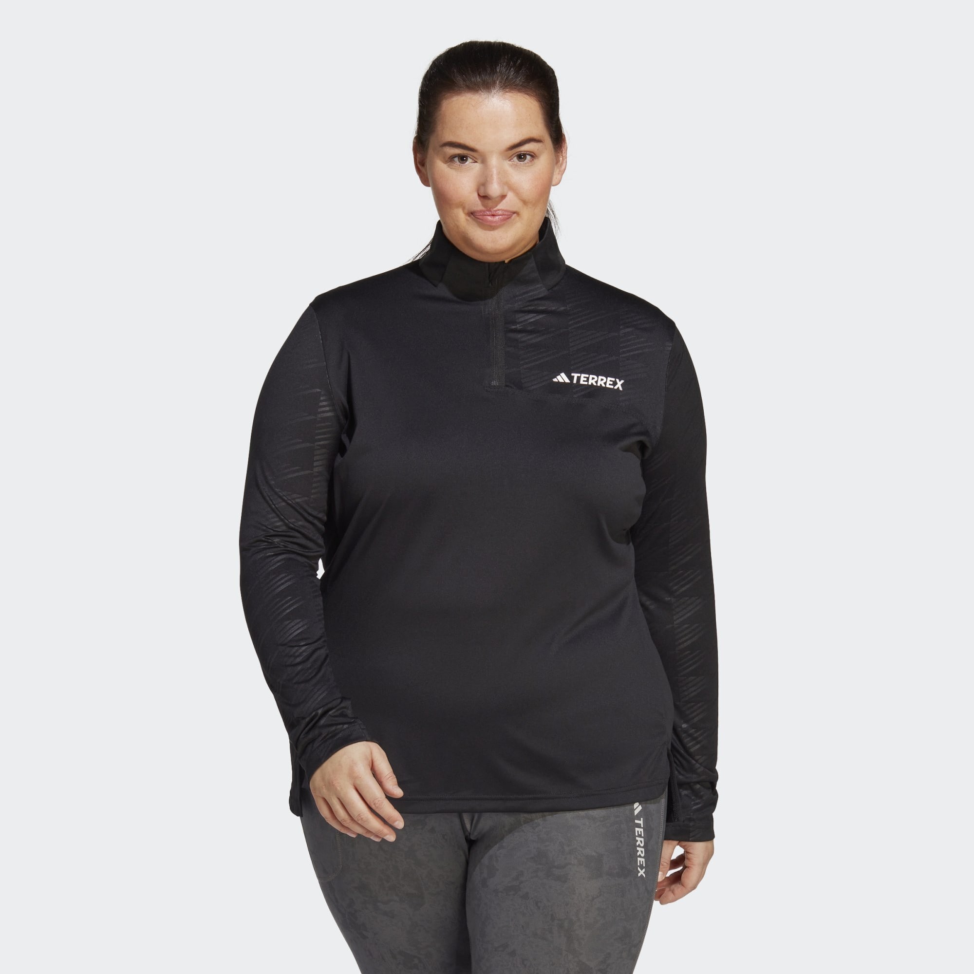 adidas Terrex Terrex Multi Half-Zip Long Sleeve Tee (Plus Size) (9000141510_1469)