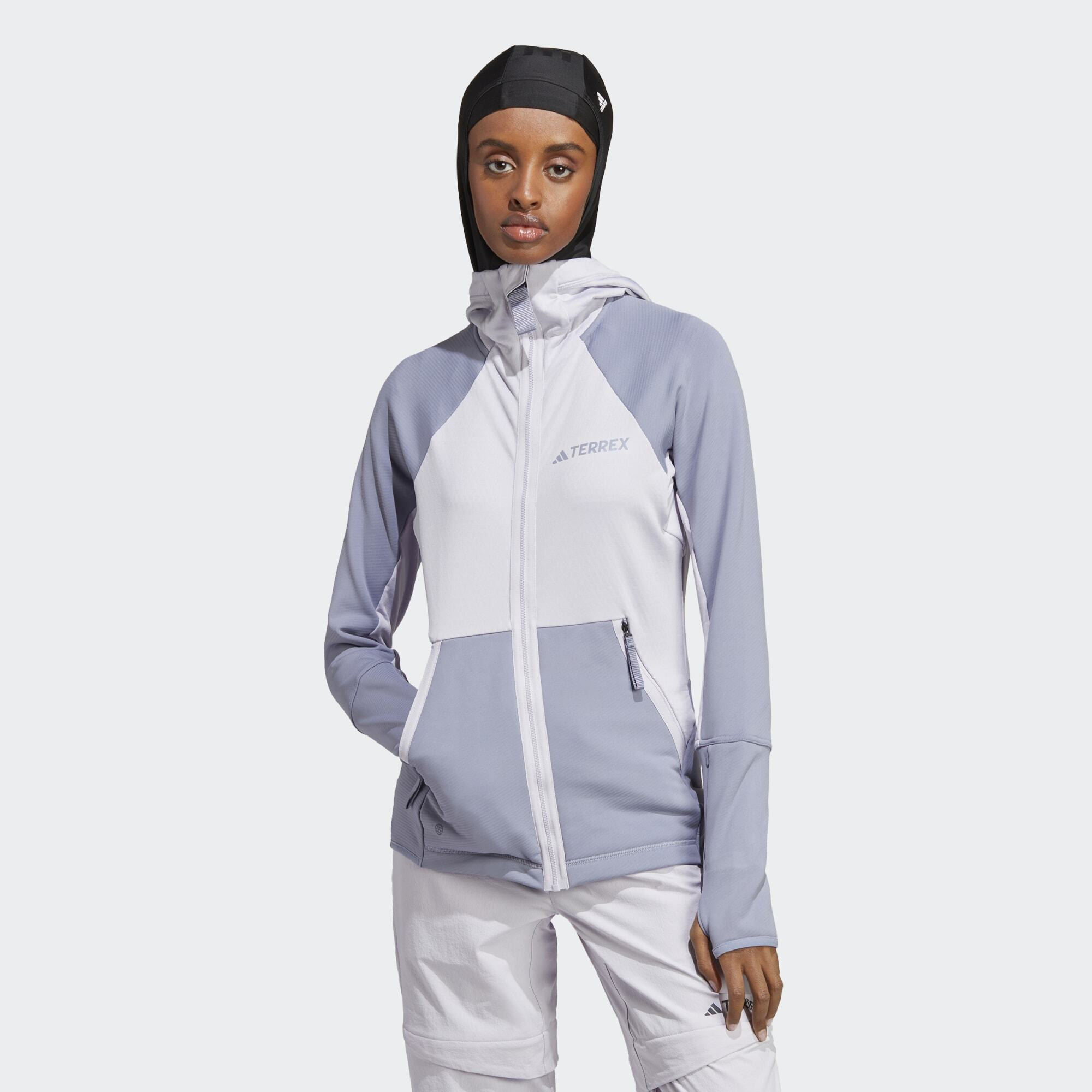 adidas Terrex Terrex Tech Flooce Hooded Hiking Fleece Jacket (9000141578_65699)