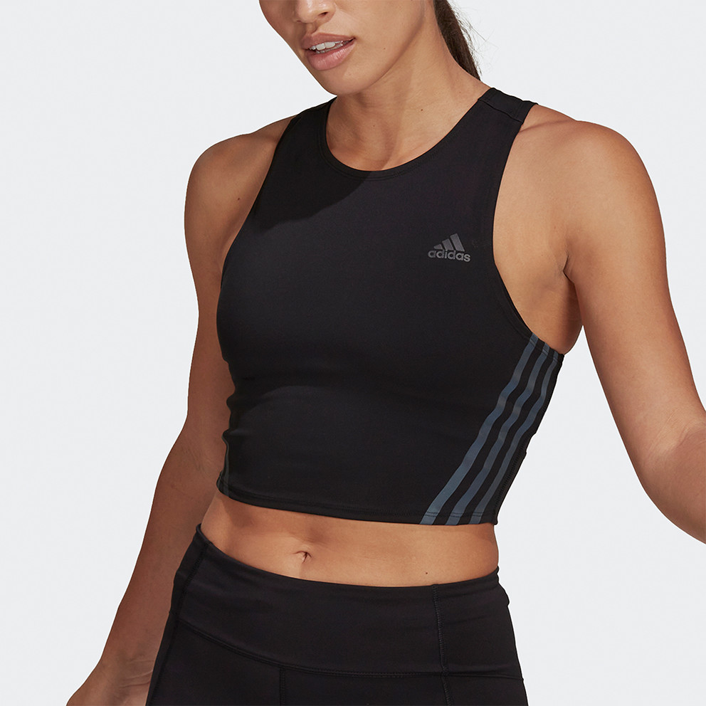 adidas Perfrmance Run Icon Cropped Γυναικεία Αμάνικη Μπλούζα