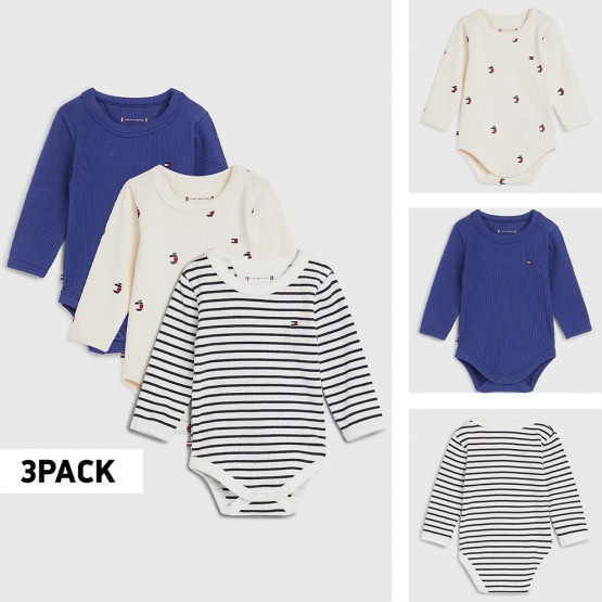 Tommy Jeans Baby Body 3-Pack Βρεφικά Κορμάκια