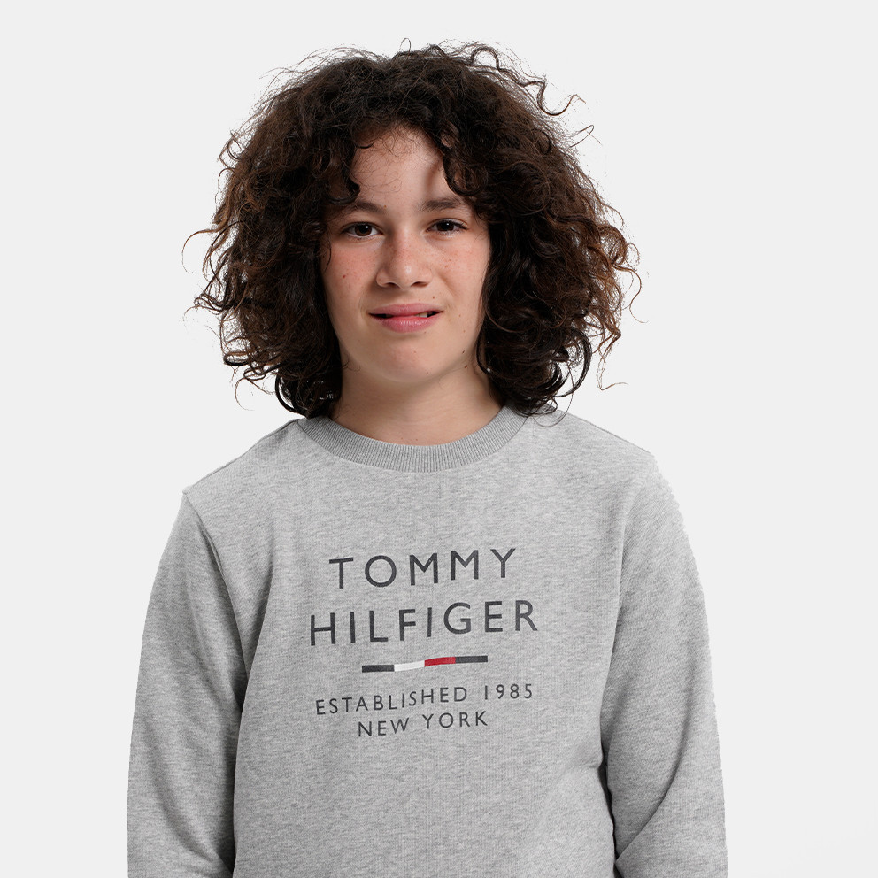 P01 - Tommy Jeans Kid's Sweatshirt Grey KB0KB07960 - Head-scarf