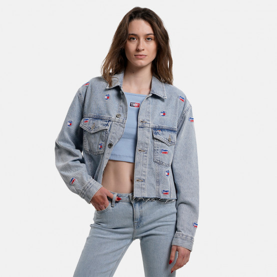 Tommy Jeans Oversize Cropped Γυναικεία Τζιν Ζακέτα
