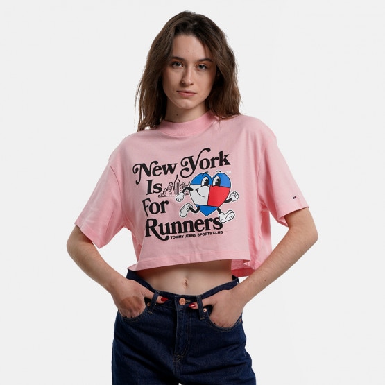 shirt Runners Hilfiger TG0 Tommy - MW0MW14035DW5 Jeans Cropped Oversize - Sportees DW0DW14923 T Pink Women\'s Tommy -