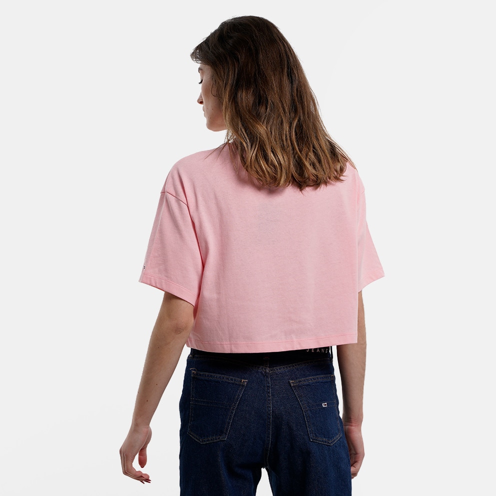 shirt Pink DW0DW14923 - TG0 - Tommy Hilfiger MW0MW14035DW5 - Tommy Jeans  Oversize Sportees Runners Women's Cropped T