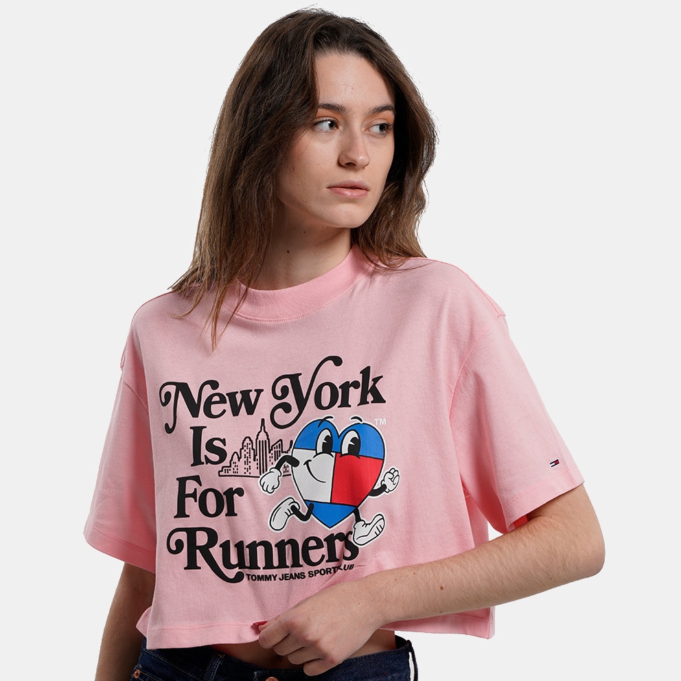 Tommy Jeans Oversize Sportees Runners Γυναικείο Cropped T-shirt