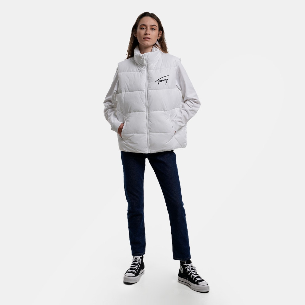 Tommy Jeans Signature Modern Puffer Γυναικείο Αμάνικο Μπουφάν