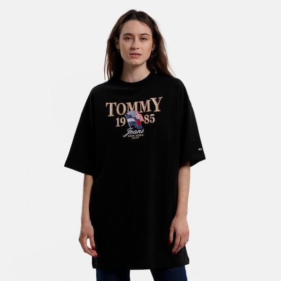 Tommy Jeans Brushed Jersey Logo Γυναικείο Μπλούζα Φόρεμα