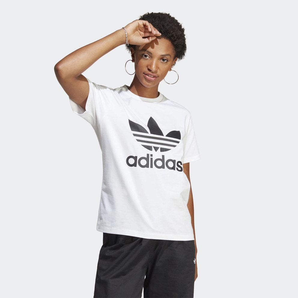 Shirt White IB7420 - adidas Aop Ultra Boost 2021 Core Black Grey Four adidas Aop Originals Trefoil Women's T