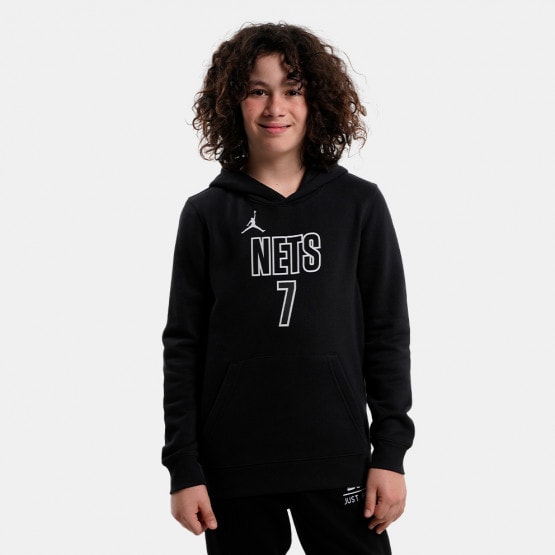 Nike / Jordan Youth Brooklyn Nets Grey Statement Pullover Hoodie