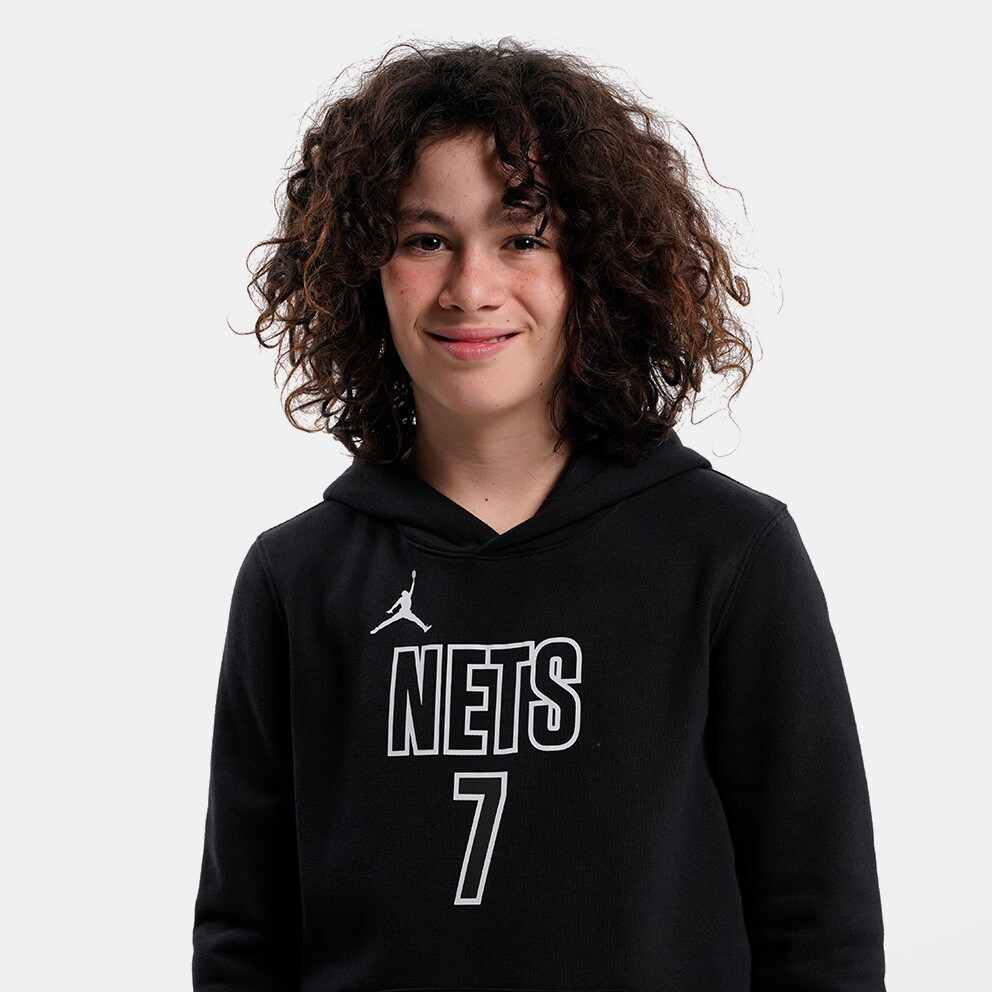 Nike / Jordan Youth Brooklyn Nets Grey Statement Pullover Hoodie