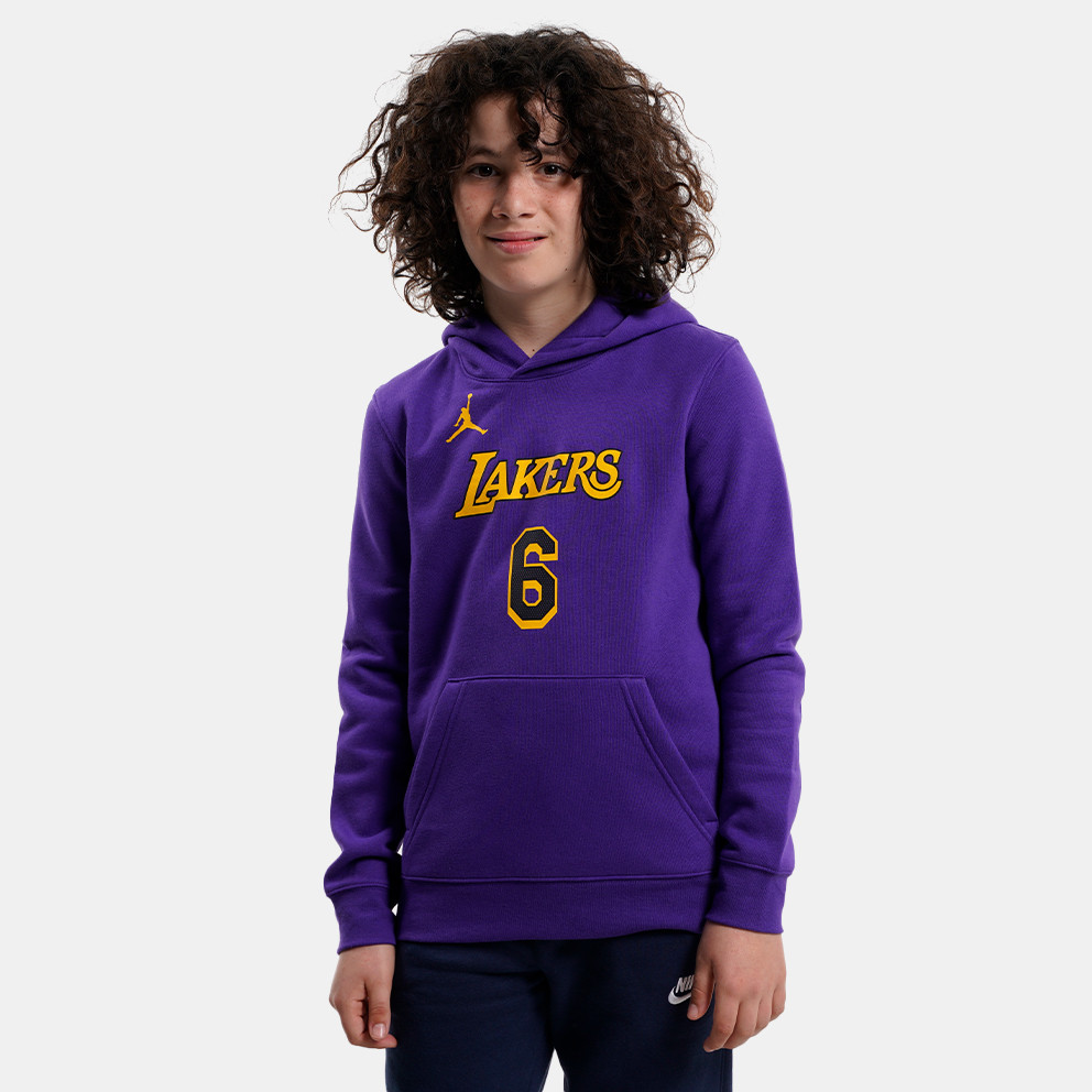 Jordan NBA Los Angeles Lakers LeBron James Statement Courtside Παιδική μπλούζα με Κουκούλα (9000142354_36408)