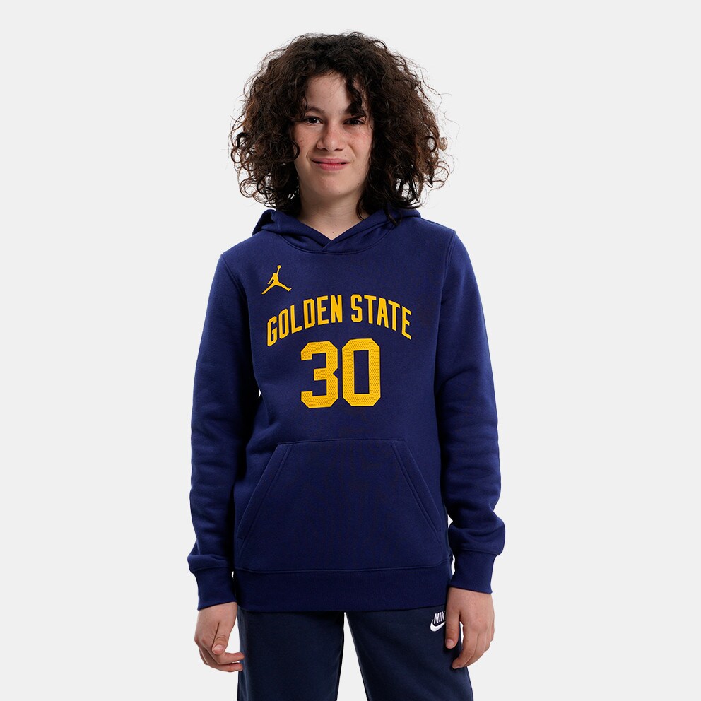Air Pollen jordan 1 high og black metallic gold Jordan NBA Golden State Warriors Stephen Curry Statement Courtside Kids Hoodie Blue EY2B7HDCV WARSC
