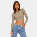 JJXX Jxfeline Rib Women's Long-Sleeve Crop Top