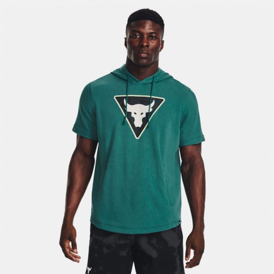Under Armour Project Rock Terry Ανδρικό T-Shirt με Κουκούλα